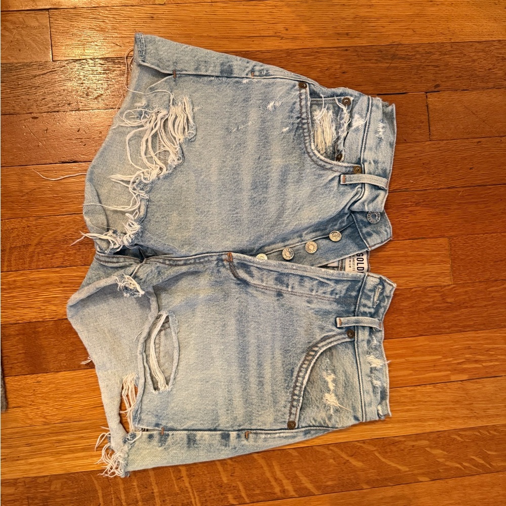 Distressed Denim Shorts